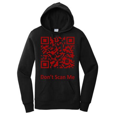 Funny Rick Roll Meme QR Code Scan for Laughs and Fun Women's Pullover Hoodie