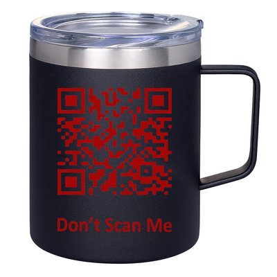 Funny Rick Roll Meme QR Code Scan for Laughs and Fun 12oz Stainless Steel Coffee Mug