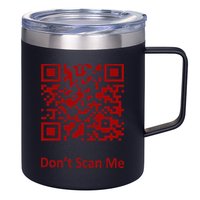 Funny Rick Roll Meme QR Code Scan for Laughs and Fun 12oz Stainless Steel Coffee Mug