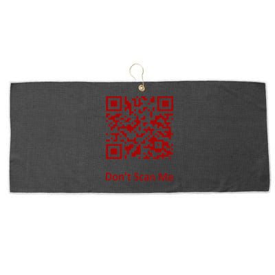 Funny Rick Roll Meme QR Code Scan for Laughs and Fun Large Microfiber Waffle Golf Towel