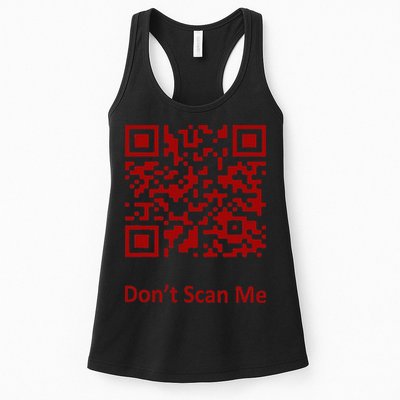 Funny Rick Roll Meme QR Code Scan for Laughs and Fun Womens Tank Top