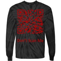 Funny Rick Roll Meme QR Code Scan for Laughs and Fun Tie-Dye Long Sleeve Shirt
