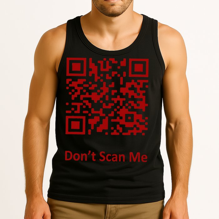 Funny Rick Roll Meme QR Code Scan for Laughs and Fun Tank Top