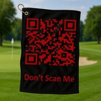 Funny Rick Roll Meme QR Code Scan for Laughs and Fun Golf Towel
