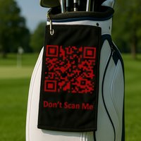 Funny Rick Roll Meme QR Code Scan for Laughs and Fun Golf Towel