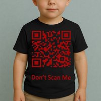 Funny Rick Roll Meme QR Code Scan for Laughs and Fun Toddler T-Shirt