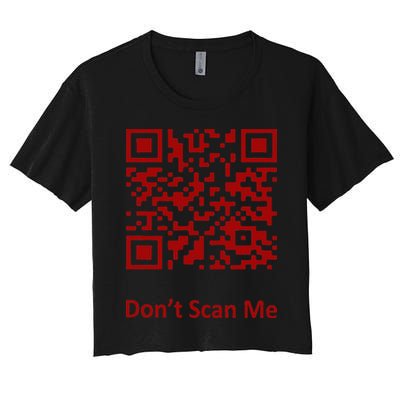 Funny Rick Roll Meme QR Code Scan for Laughs and Fun Crop Top