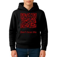 Funny Rick Roll Meme QR Code Scan for Laughs and Fun Kids Hoodie