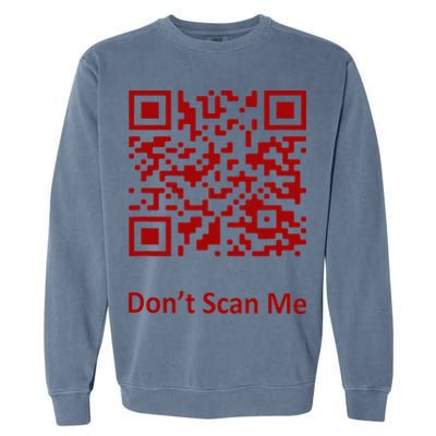 Funny Rick Roll Meme QR Code Scan for Laughs and Fun Garment-Dyed Sweatshirt