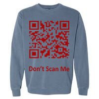 Funny Rick Roll Meme QR Code Scan for Laughs and Fun Garment-Dyed Sweatshirt
