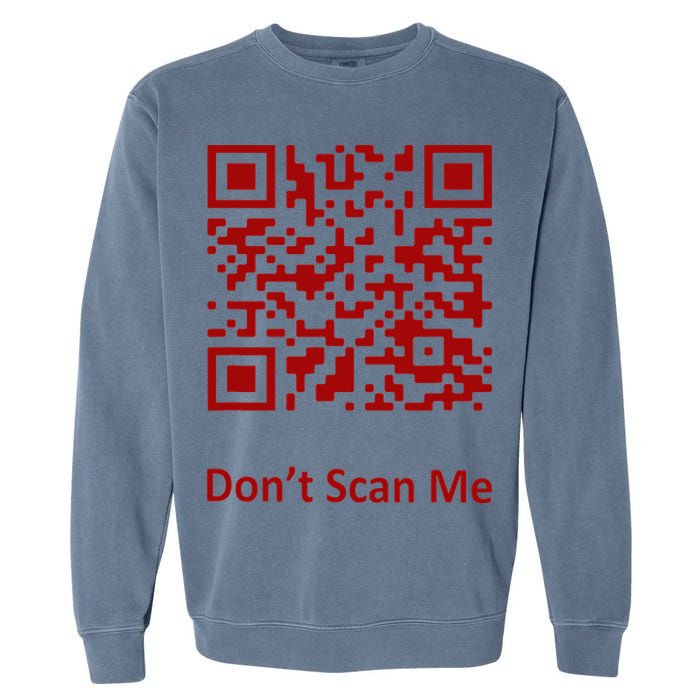 Funny Rick Roll Meme QR Code Scan for Laughs and Fun Garment-Dyed Sweatshirt