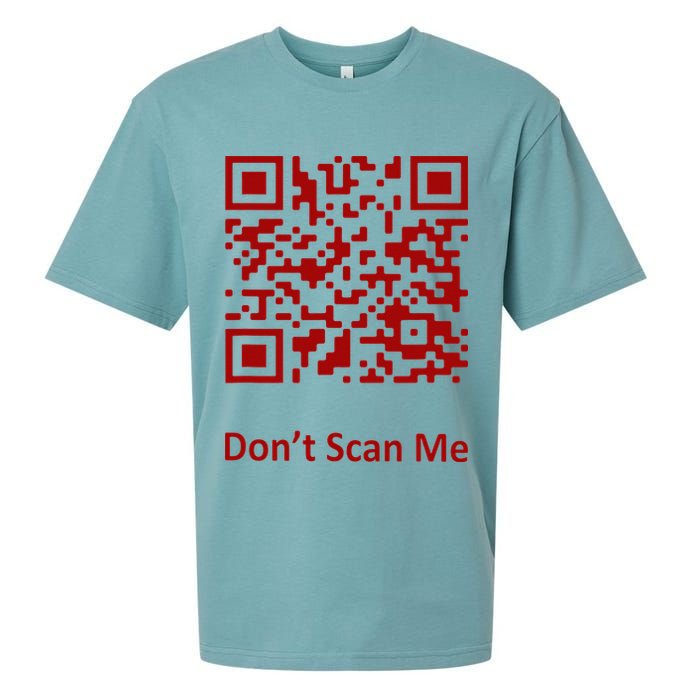 Funny Rick Roll Meme QR Code Scan for Laughs and Fun Sueded Cloud Jersey T-Shirt