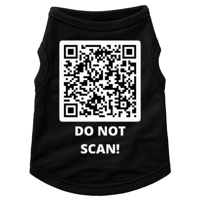 Funny Rick Roll Meme QR Code Do Not Scan Design Doggie Tank