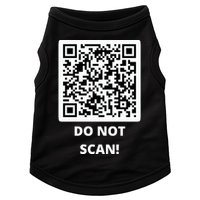 Funny Rick Roll Meme QR Code Do Not Scan Design Doggie Tank