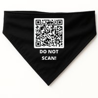 Funny Rick Roll Meme QR Code Do Not Scan Design USA-Made Doggie Bandana