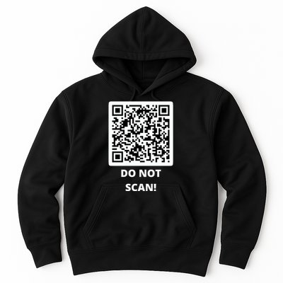 Funny Rick Roll Meme QR Code Do Not Scan Design Hoodie