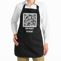 Funny Rick Roll Meme QR Code Do Not Scan Design Apron