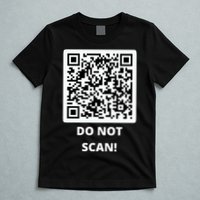 Funny Rick Roll Meme QR Code Do Not Scan Design T-Shirt