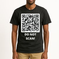 Funny Rick Roll Meme QR Code Do Not Scan Design Tall T-Shirt