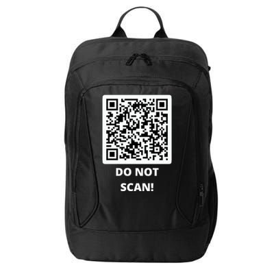Funny Rick Roll Meme QR Code Do Not Scan Design City Backpack