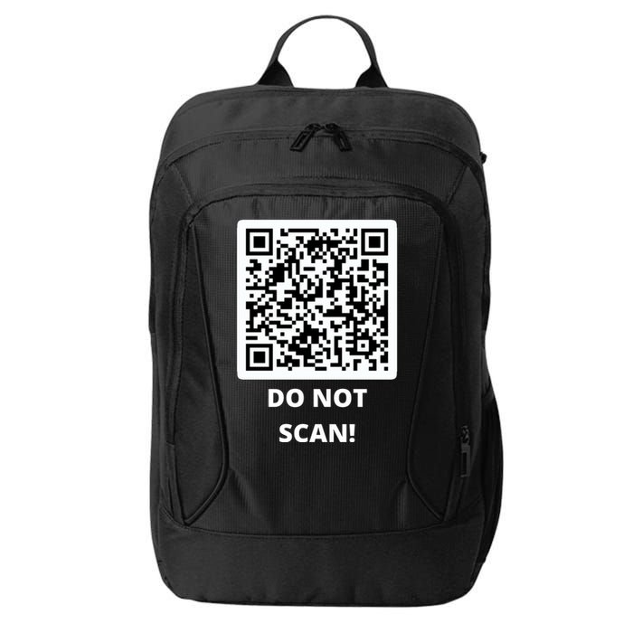 Funny Rick Roll Meme QR Code Do Not Scan Design City Backpack