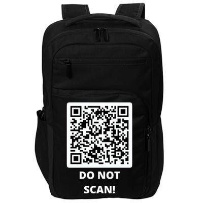 Funny Rick Roll Meme QR Code Do Not Scan Design Impact Tech Backpack