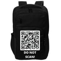 Funny Rick Roll Meme QR Code Do Not Scan Design Impact Tech Backpack
