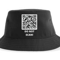 Funny Rick Roll Meme QR Code Do Not Scan Design Sustainable Bucket Hat