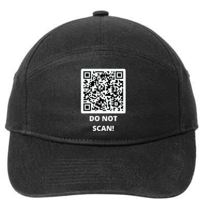 Funny Rick Roll Meme QR Code Do Not Scan Design 7-Panel Snapback Hat