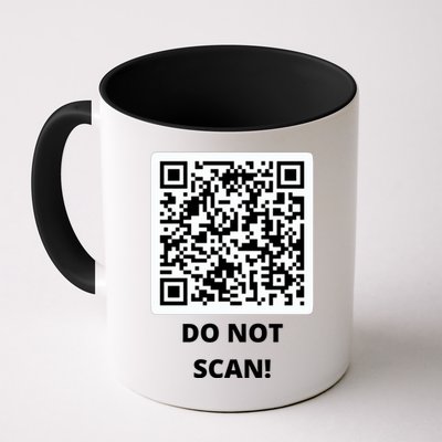 Funny Rick Roll Meme QR Code Do Not Scan Design Mug