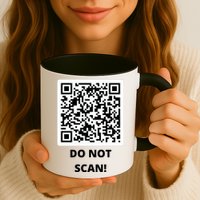 Funny Rick Roll Meme QR Code Do Not Scan Design Mug
