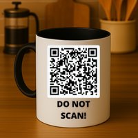 Funny Rick Roll Meme QR Code Do Not Scan Design Mug
