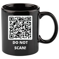 Funny Rick Roll Meme QR Code Do Not Scan Design 11oz C Handle Ceramic Mug