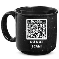 Funny Rick Roll Meme QR Code Do Not Scan Design 15oz Campfire Ceramic Mug