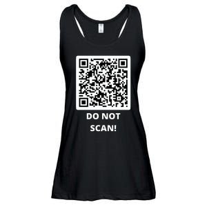 Funny Rick Roll Meme QR Code Do Not Scan Design Ladies Essential Flowy Tank