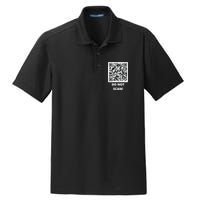 Funny Rick Roll Meme QR Code Do Not Scan Design Dry Zone Grid Polo