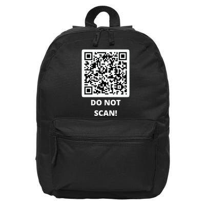 Funny Rick Roll Meme QR Code Do Not Scan Design 16 in Basic Backpack