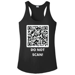 Funny Rick Roll Meme QR Code Do Not Scan Design Ladies PosiCharge Competitor Racerback Tank