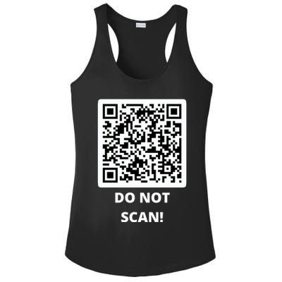 Funny Rick Roll Meme QR Code Do Not Scan Design Ladies PosiCharge Competitor Racerback Tank