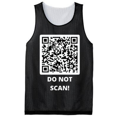 Funny Rick Roll Meme QR Code Do Not Scan Design Mesh Reversible Basketball Jersey Tank