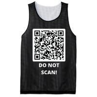Funny Rick Roll Meme QR Code Do Not Scan Design Mesh Reversible Basketball Jersey Tank