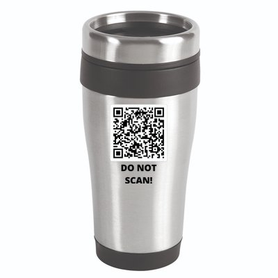 Funny Rick Roll Meme QR Code Do Not Scan Design 16oz Travel Tumbler