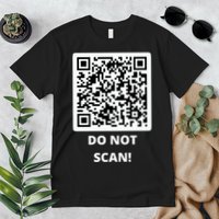Funny Rick Roll Meme QR Code Do Not Scan Design Premium T-Shirt