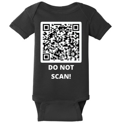 Funny Rick Roll Meme QR Code Do Not Scan Design Baby Bodysuit