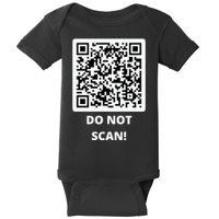 Funny Rick Roll Meme QR Code Do Not Scan Design Baby Bodysuit