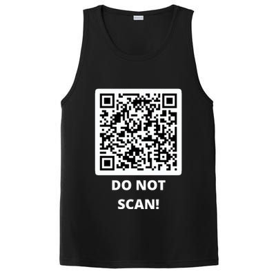 Funny Rick Roll Meme QR Code Do Not Scan Design PosiCharge Competitor Tank