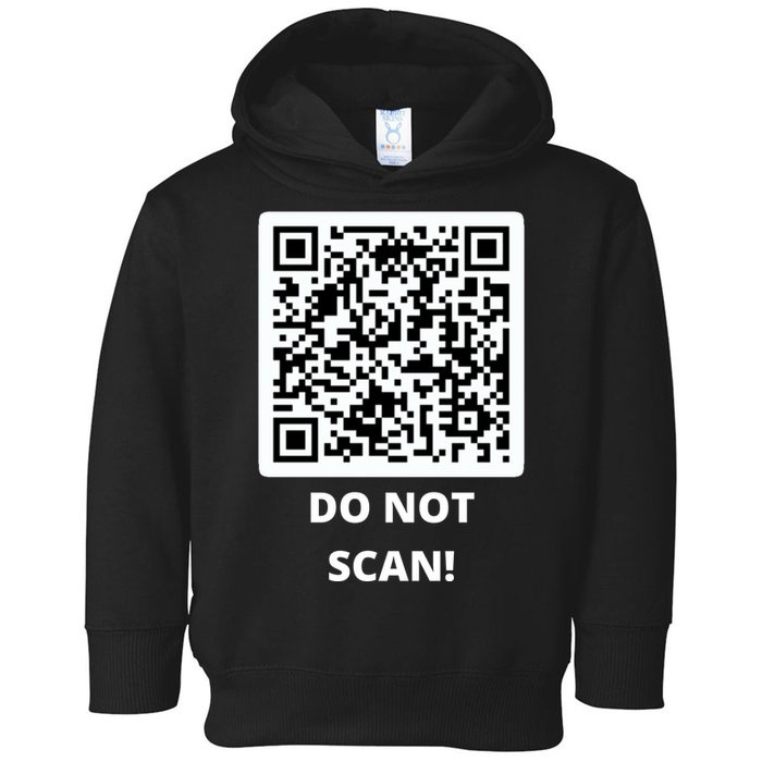 Funny Rick Roll Meme QR Code Do Not Scan Design Toddler Hoodie