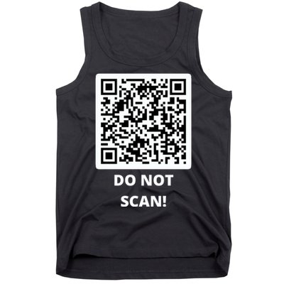 Funny Rick Roll Meme QR Code Do Not Scan Design Tank Top