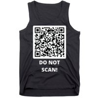 Funny Rick Roll Meme QR Code Do Not Scan Design Tank Top