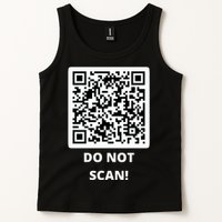 Funny Rick Roll Meme QR Code Do Not Scan Design Tank Top